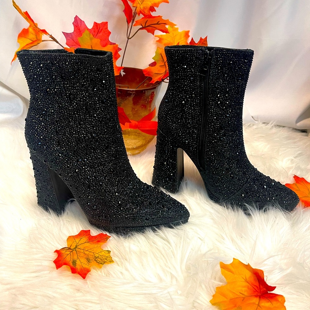 Rhinestone Ankle Boots